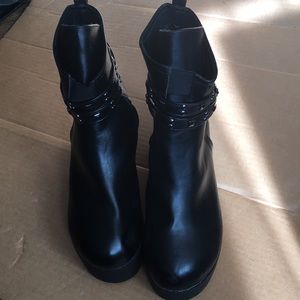 Black ankle boots